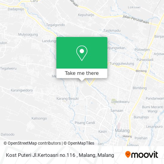 Kost Puteri Jl.Kertoasri no.116 , Malang map