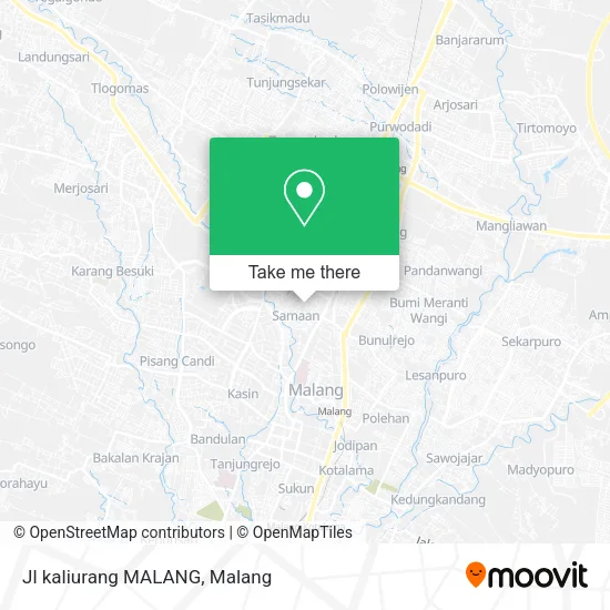 Jl kaliurang MALANG map