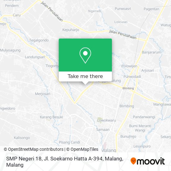 SMP Negeri 18, Jl. Soekarno Hatta A-394, Malang map