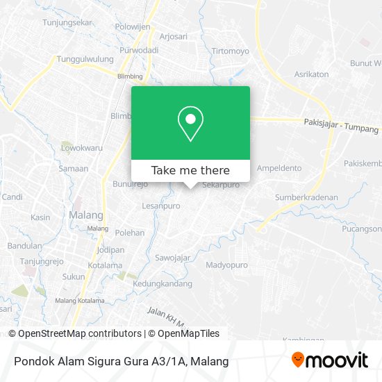 Pondok Alam Sigura Gura A3/1A map