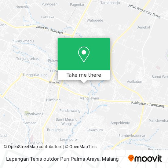 Lapangan Tenis outdor Puri Palma Araya map