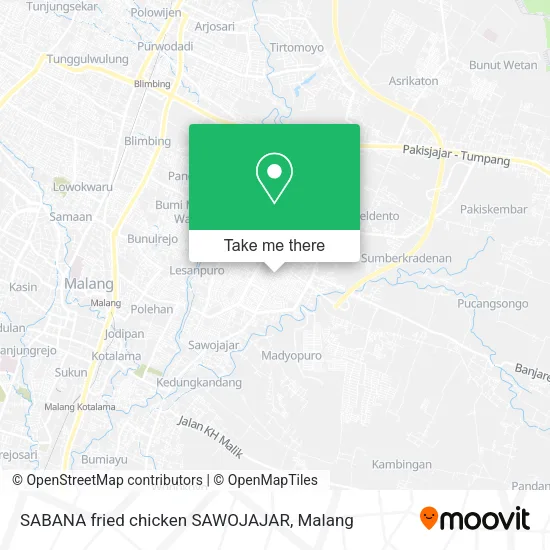 SABANA fried chicken SAWOJAJAR map