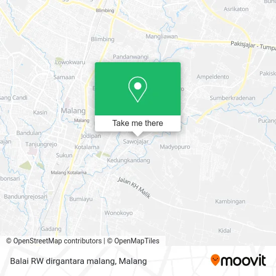 Balai RW dirgantara malang map