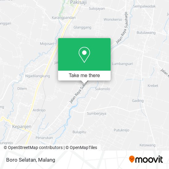 Boro Selatan map