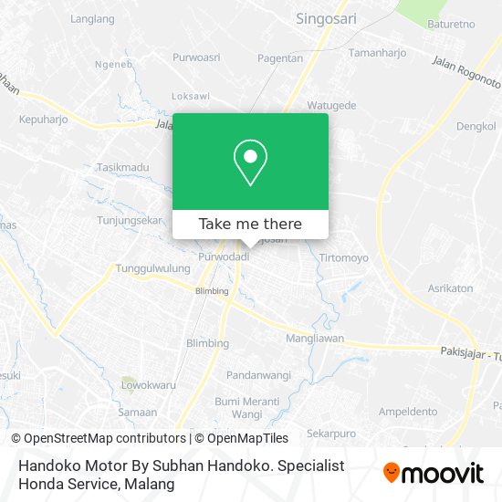 Handoko Motor By Subhan Handoko. Specialist Honda Service map
