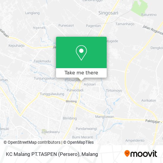 KC Malang PT.TASPEN (Persero) map