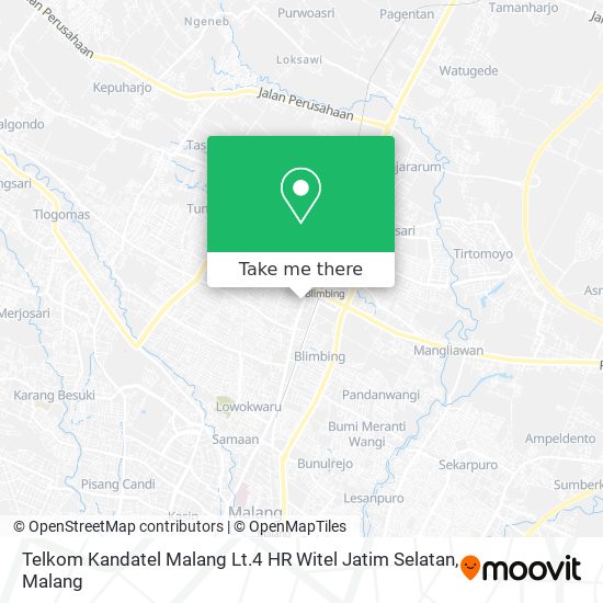 Telkom Kandatel Malang Lt.4 HR Witel Jatim Selatan map