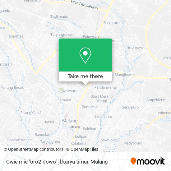 Cwie mie "oro2 dowo" jl.karya timur map
