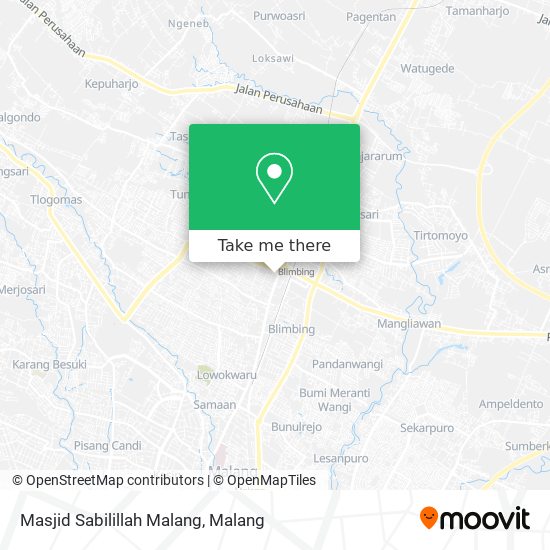 Masjid Sabilillah Malang map