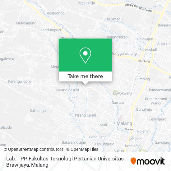 Lab. TPP Fakultas Teknologi Pertanian Universitas Brawijaya map