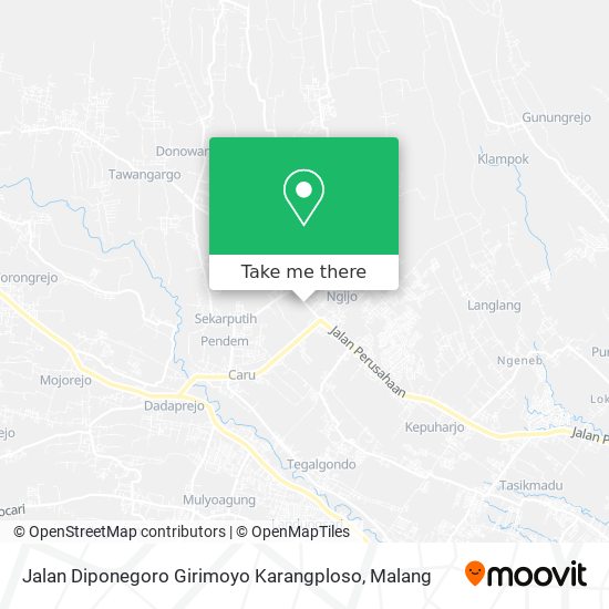 Jalan Diponegoro Girimoyo Karangploso map