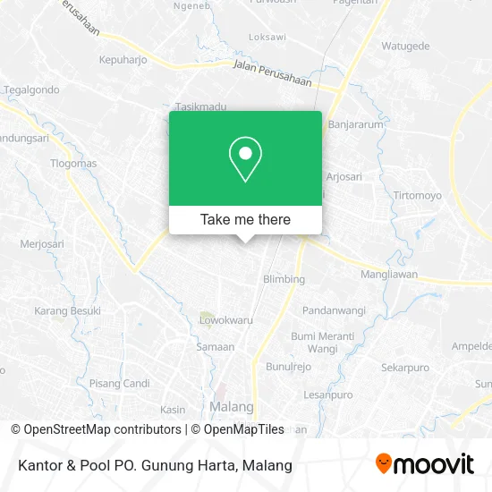 Kantor & Pool PO. Gunung Harta map