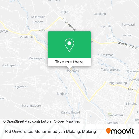 R.S Universitas Muhammadiyah Malang map