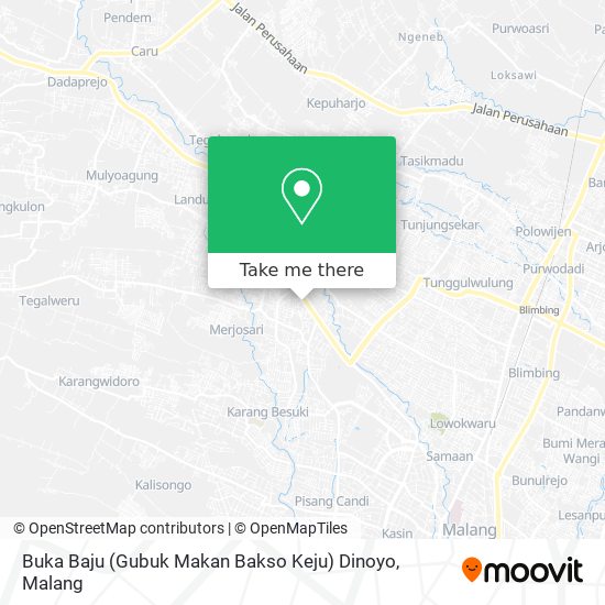 Buka Baju (Gubuk Makan Bakso Keju) Dinoyo map