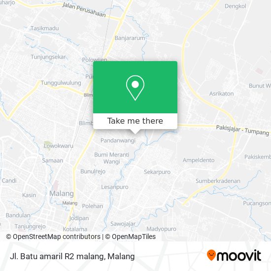 Jl. Batu amaril R2 malang map