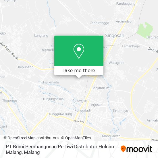 PT Bumi Pembangunan Pertiwi Distributor Holcim Malang map