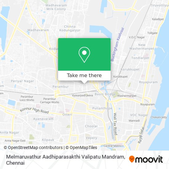 Melmaruvathur Aadhiparasakthi Valipatu Mandram map