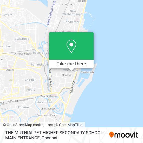 THE MUTHIALPET HIGHER SECONDARY SCHOOL-MAIN ENTRANCE map