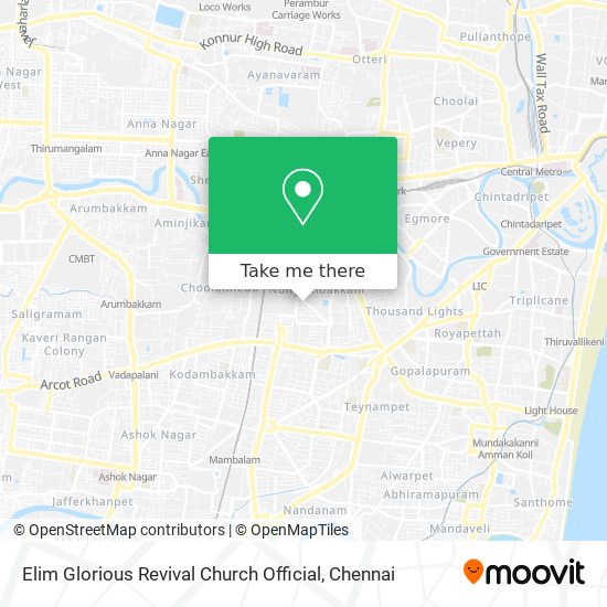 Elim Glorious Revival Church Official map