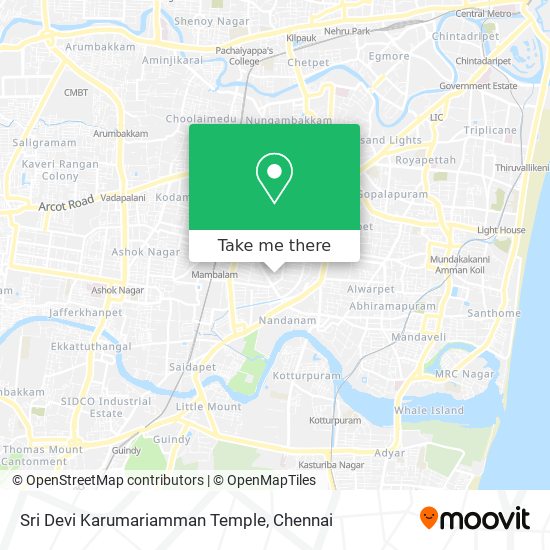 Sri Devi Karumariamman Temple map