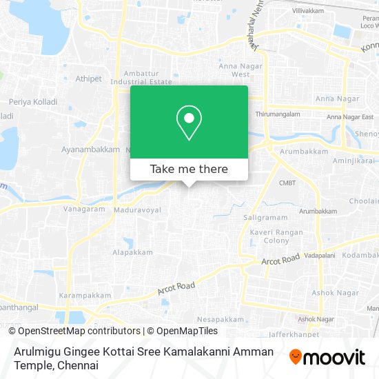 Arulmigu Gingee Kottai Sree Kamalakanni Amman Temple map