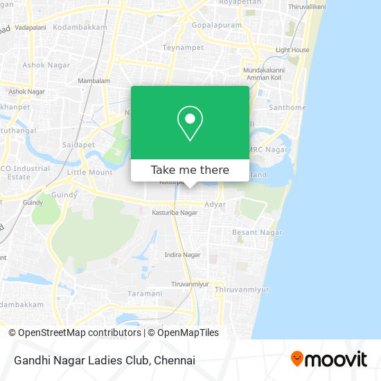 Gandhi Nagar Ladies Club map