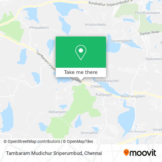 Tambaram Mudichur Sriperumbud map