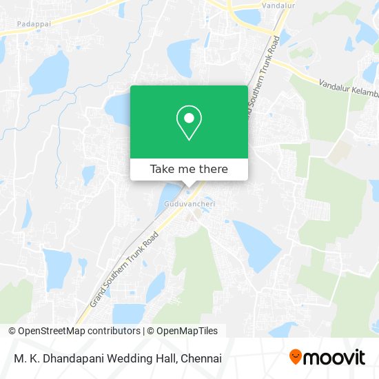 M. K. Dhandapani Wedding Hall map