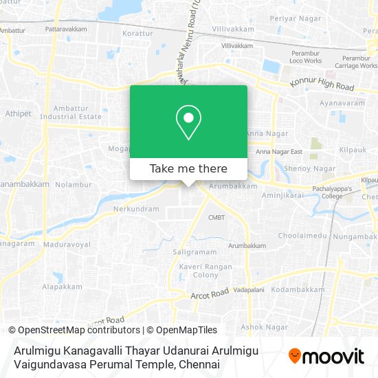 Arulmigu Kanagavalli Thayar Udanurai Arulmigu Vaigundavasa Perumal Temple map