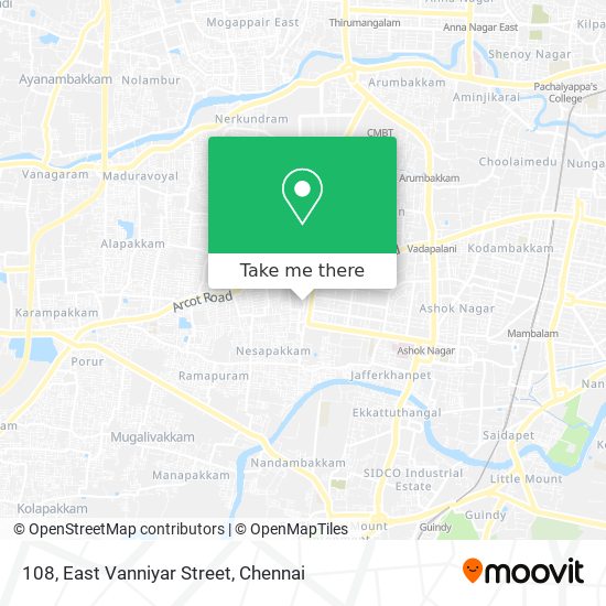 108, East Vanniyar Street map