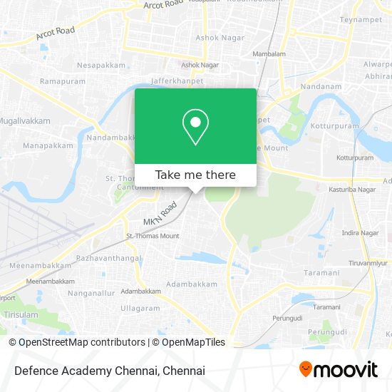 Defence Academy Chennai map
