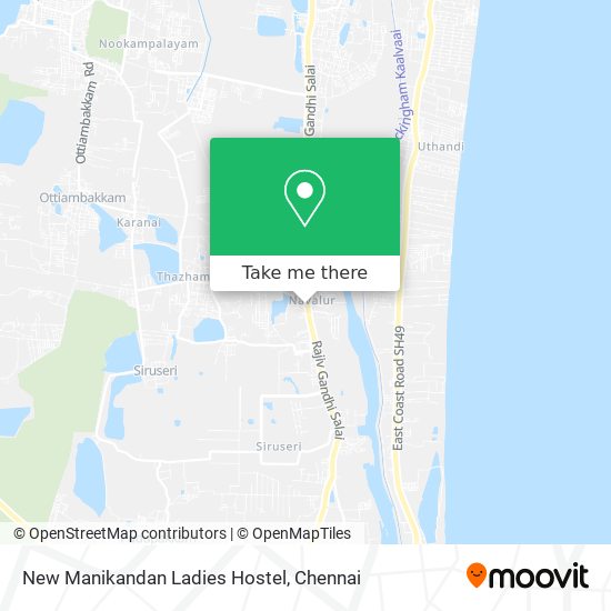 New Manikandan Ladies Hostel map