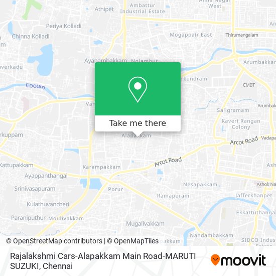 Rajalakshmi Cars-Alapakkam Main Road-MARUTI SUZUKI map