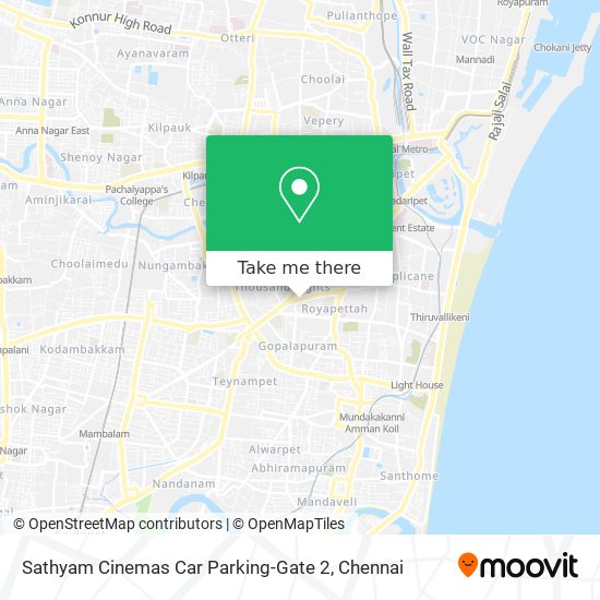 Sathyam Cinemas Car Parking-Gate 2 map