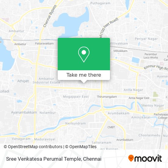 Sree Venkatesa Perumal Temple map