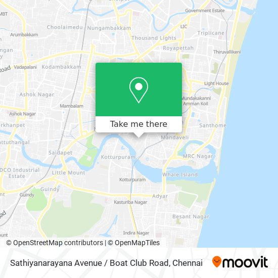 Sathiyanarayana Avenue / Boat Club Road map
