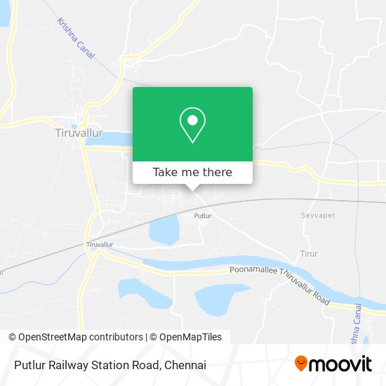 Putlur Railway Station Road map