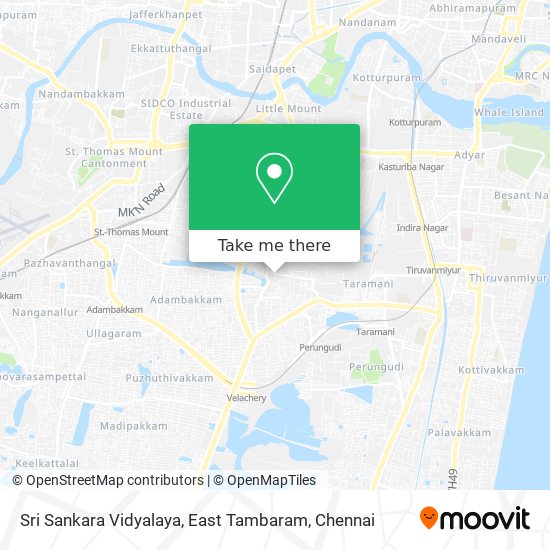 Sri Sankara Vidyalaya, East Tambaram map