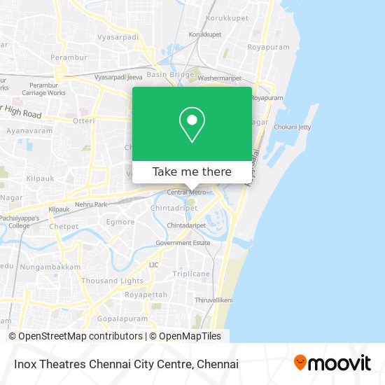 Inox Theatres Chennai City Centre map