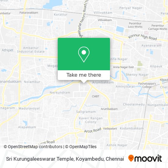 Sri Kurungaleeswarar Temple, Koyambedu map
