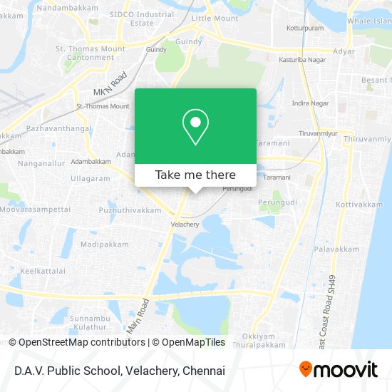 D.A.V. Public School, Velachery map