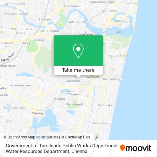 Government of Tamilnadu Public Works Department-Water Resources Department map