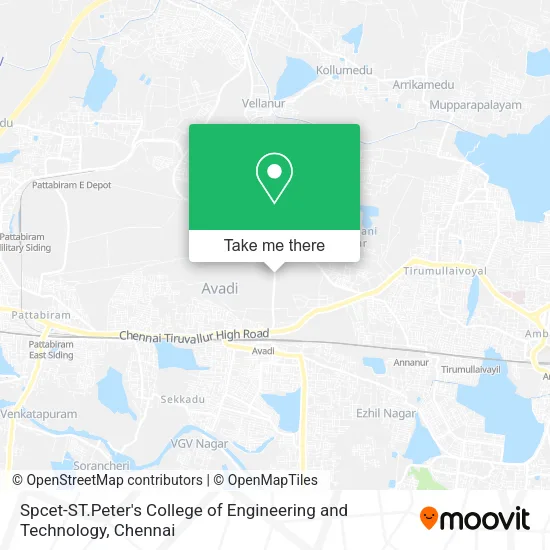 Spcet-ST.Peter's College of Engineering and Technology map