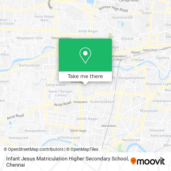 Infant Jesus Matriculation Higher Secondary School map