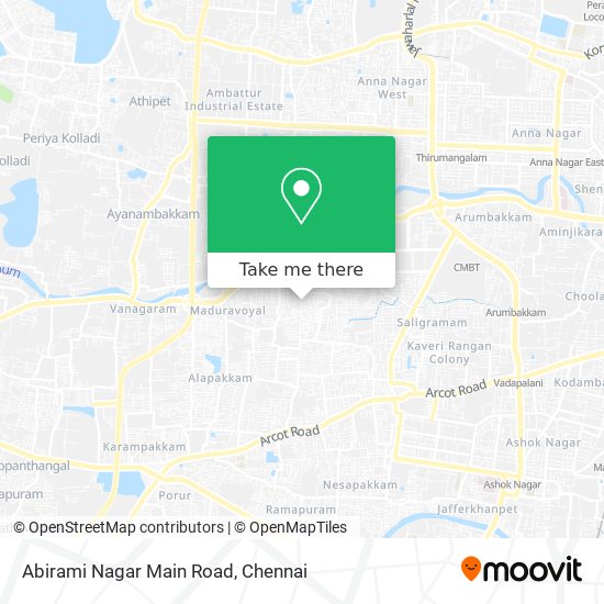 Abirami Nagar Main Road map