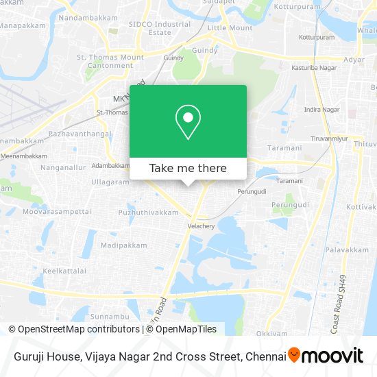 Guruji House, Vijaya Nagar 2nd Cross Street map
