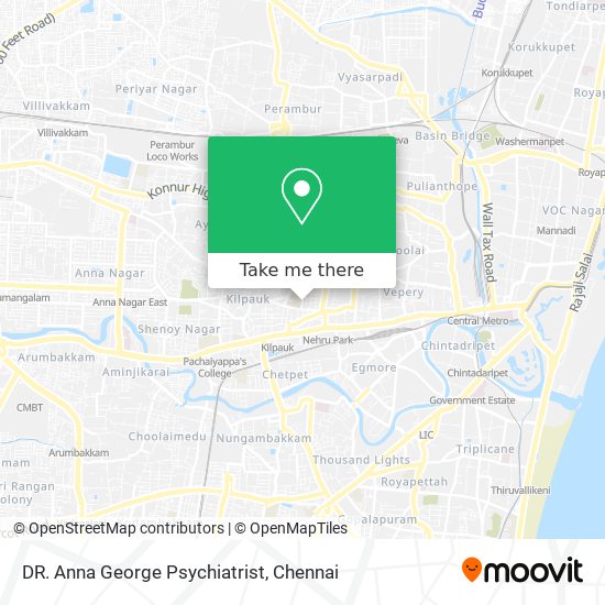 DR. Anna George Psychiatrist map