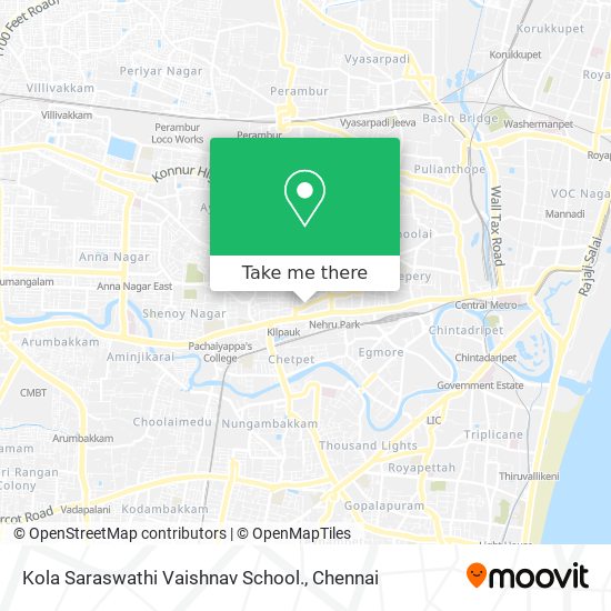 Kola Saraswathi Vaishnav School. map
