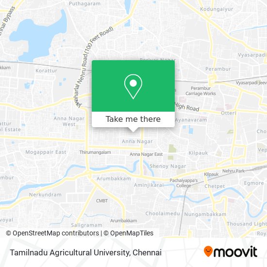 Tamilnadu Agricultural University map