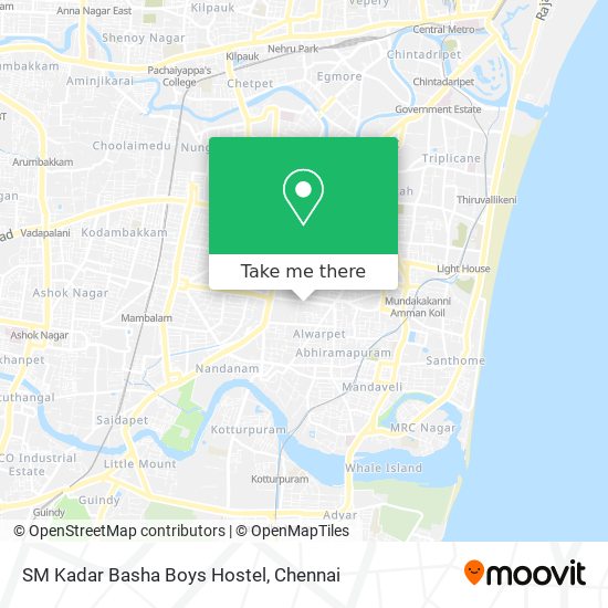 SM Kadar Basha Boys Hostel map